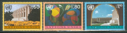UNG 255-7   60c,80c,1.8Fr Definitives UN Geneva Mint NH #UNG255-7