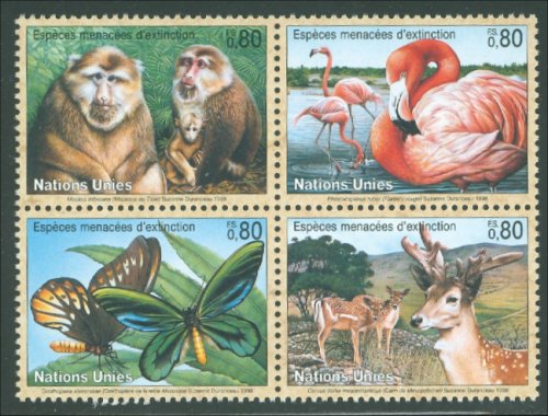 UNG 280-83  80c Endangered Species, mini sheet of 16 * #UNG280-83