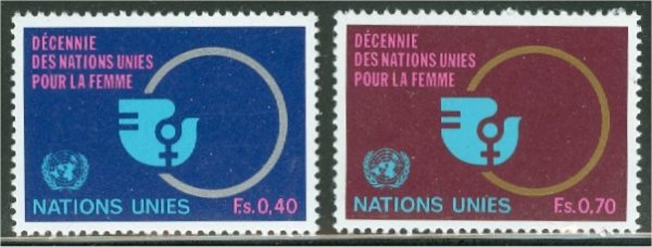 UNG  90-91 40c- 70c Decade for Women UN Geneva Mint NH #ung90