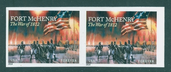 4921i War of 1812 Fort McHenry Imperf Horizontal Pair #4921ihp