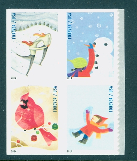 4937-40 Forever Winter Fun Mint NH #4937-40nh