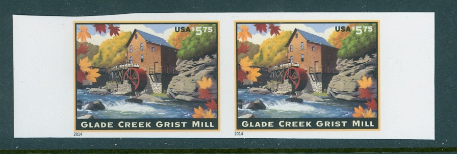 4927i 5.75 Glade Creek Grist Mill Imperf Horizontal Pair #4927ihpair