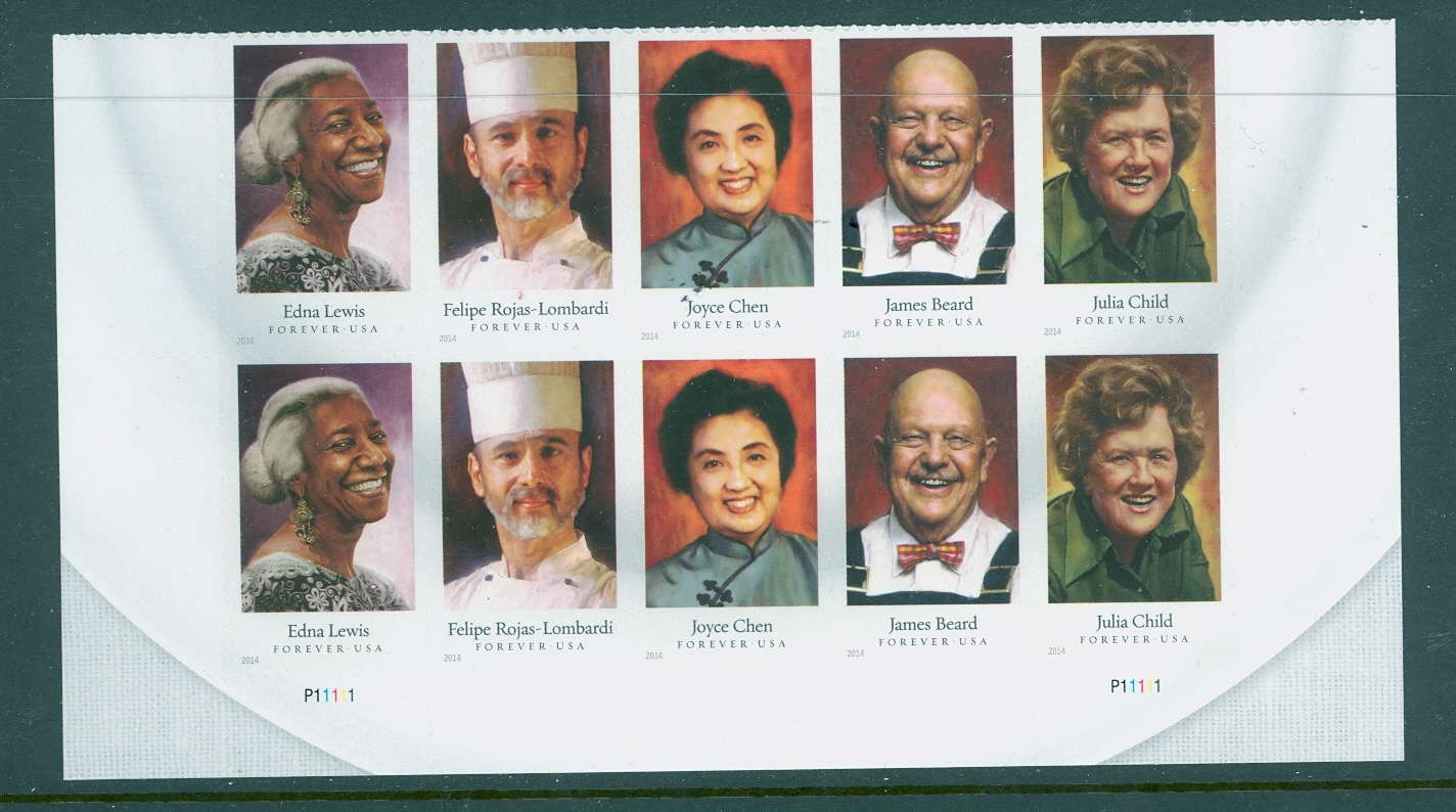 4922-26i Forever Celebrity Chefs Imperf Plate Block of 10 #4226imppb