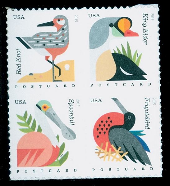 4991-94 (35c) Coastal Birds, Mint Block of Four #4991-4nh