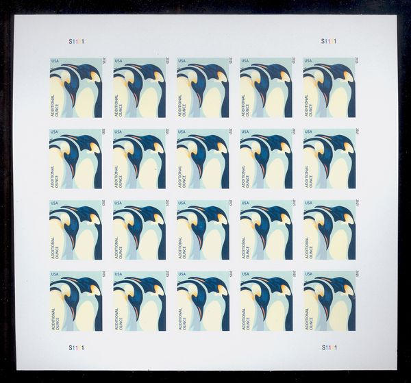 4989i 22c Emperor Penguins Mint Imperf Sheet of 20 #4989ish