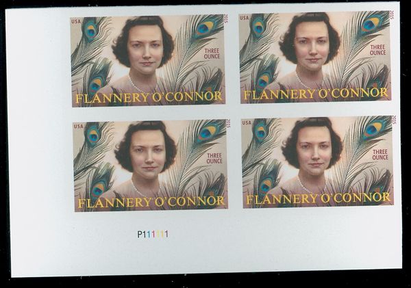 5003i (93c) Flannery O'Connor Mint Imperf Plate Block #5003ipb