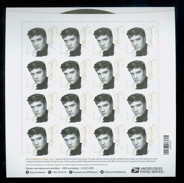 5009i Forever Elvis Presley Imperf Mint Sheet of 16 #5009ish