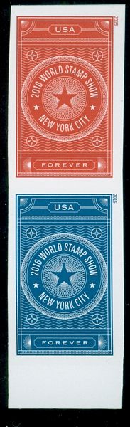 5010-11i World Stamp Show NY 2016 Mint Imperf Vertical Pair #5010ivp