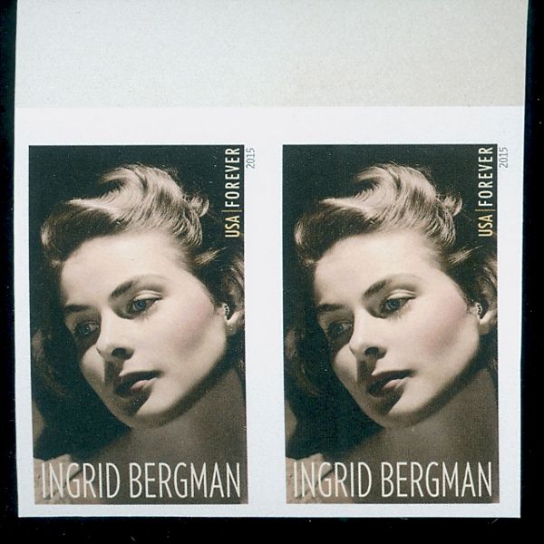5012i Forever Ingrid Bergman Mint NH Imperf Horizontal Pair #5012ihp