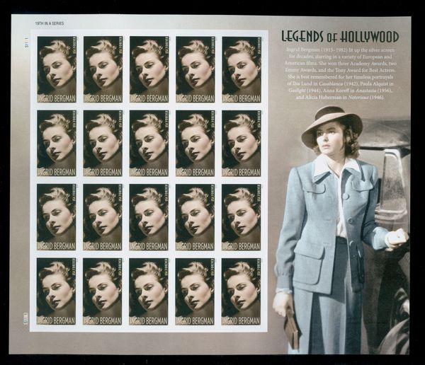 5012 Forever Ingrid Bergman Mint NH Sheet of 20 #5012sh