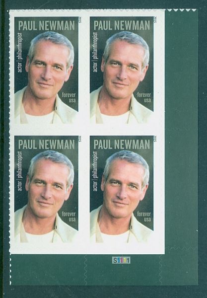 5020 Forever Paul Newman Mint Plate Block of 4 #5020pb