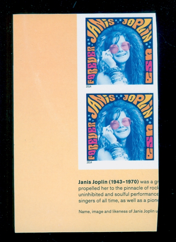 4916i Forever Janis Joplin Imperf Vertical Pair #4916impvp