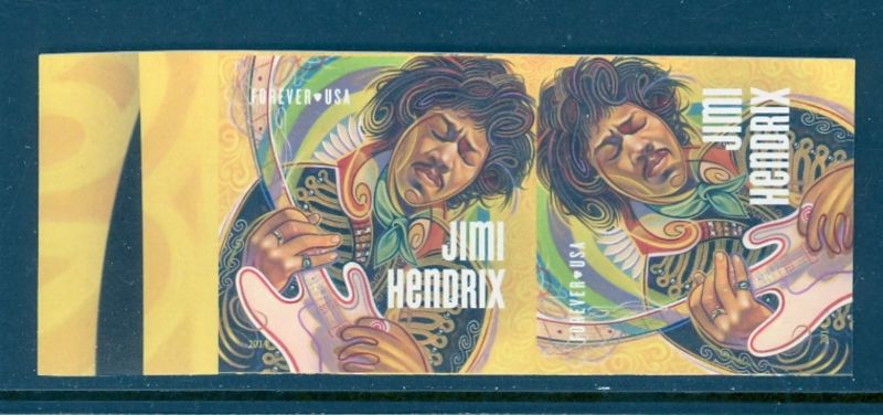 4880i Forever Jimi Hendrix Horizontal Imperf Pair Mint NH #4880ihpr