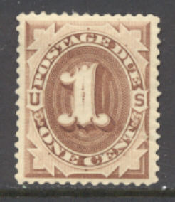 J  1   1c Brown 1879 Postage Due Used Minor Defects #j3usedmd