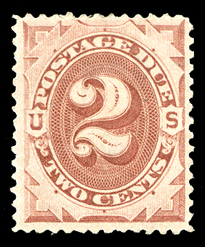 J  2 2c Brown 1879 Postage Due Used Minor Defects #j2usedmd