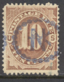 J  5 10c Brown, 1879 Postage Due Used Minor Defects #j5usedmd