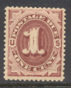 J 15 1c Red Brown 1884 Postage Due Used Minor Defects #j15usedmd