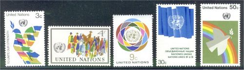 UNNY 267-71 3c-50c Regular Issues UN New York Mint NH #unny267