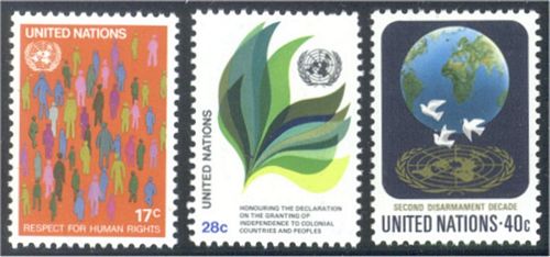 UNNY 368-70 17c-40c Definitives F-VF NH #UNNY368-70