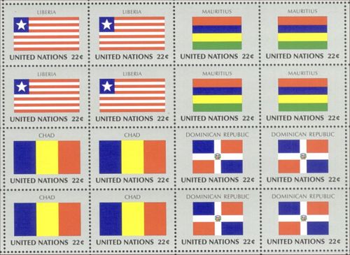 UNNY 450-65 22c Flag Series of 16 F-VF NH #UNNY450-65uhset