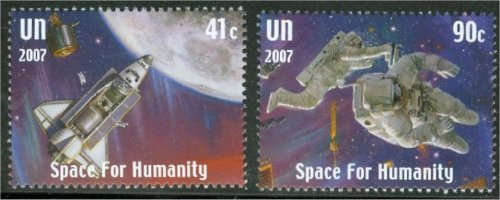 UNNY 945-6 41c, 90c Space/ Humanity #UNNY945-6pr
