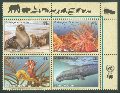 UNNY 949-52 41c Endangered Species Sheet of 16 #UNNY949-52sh
