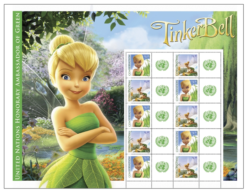UNNY 1046-7s 1.05 Tinkerbell Personalized Sheet of 10 #unny1046-7sh