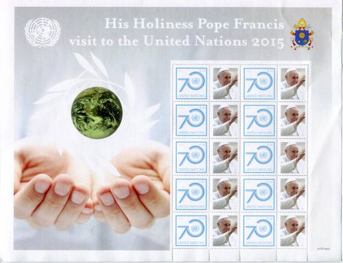 UNNY 1118 1.20 Pope Francis Personalized Sheet #ny1118sh