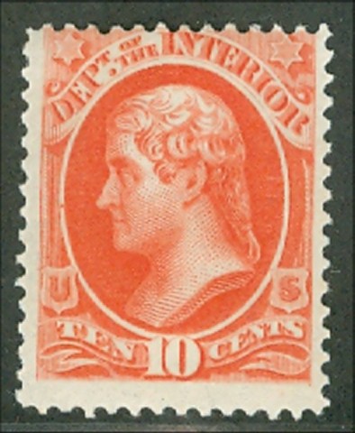 O 19 10c Interior Official Stamp F-VF Used #o19used