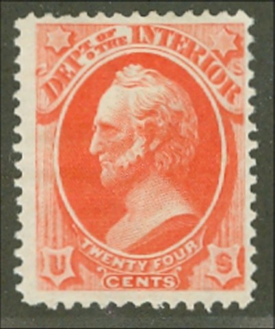 O 22 24c Interior Official Stamp Used Minor Defects #o22usedmd