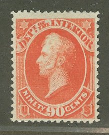 O 24 90c Interior Official Stamp F-VF Used #o24used