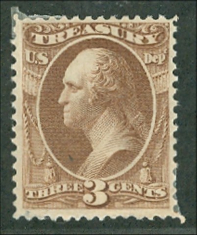O 74 3c Treasury Official Stamp F-VF Unused #o74og