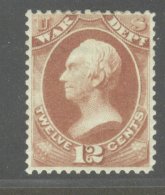 O 89 12c War Official Stamp Unused Minor Defects #o89ogmd