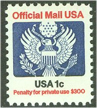 O127 1c Eagle Official F-VF Mint NH #5863