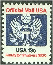 O129 13c Eagle Official F-VF Mint NH Plate Block #5910