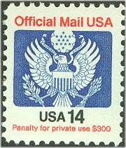 O129A 14c Eagle Official F-VF Mint NH #5866