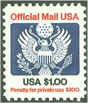 O132 1 Eagle Official F-VF Mint NH #5868