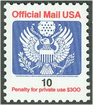 O146A 10c Eagle Official (1993) F-VF Mint NH #5882