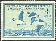 RW15 1948 Duck Stamp 1 Buffleheads F-VF Mint NH #RW15nh