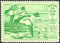 RW16 1949 Duck Stamp 1 Snow Geese Used Minor Defects #RW16umd