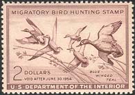 RW20 1953 Duck Stamp 2 Teal F-VF Mint NH #RW20nh