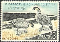RW31 1964 Duck Stamp 3 Hawaii Nene Used Minor Defects #rw31umd