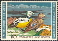 RW40 1973 Duck Stamp 5 Steller's Eiders Plate Block #rw40pb