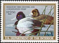 RW56 1989 Duck Stamp 12.50 Lesser Scaup F-VF Used #rw56used