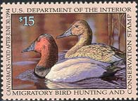 RW60 1993 Duck Stamp 15.00 Canvasbacks Used #rw60used