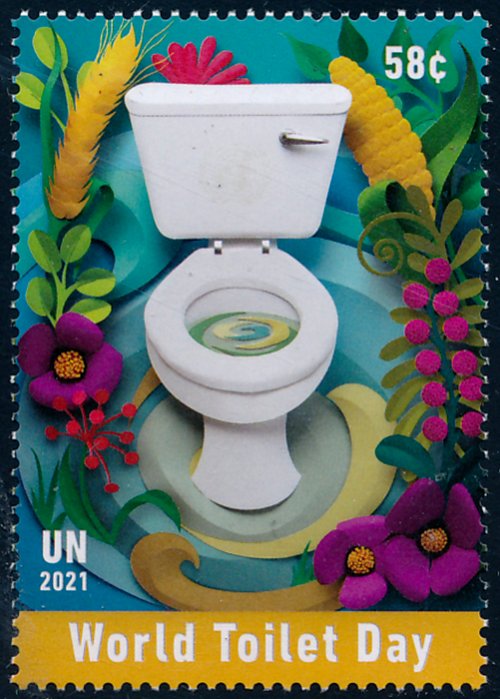 UNNY 1284 58c World Toilet Day Mint Single #unny1284nh