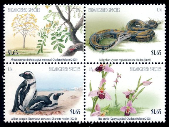 UNNY 1360-63     1.65  Endangered Species   Mint NH Block of 4 #unny1360-63blk