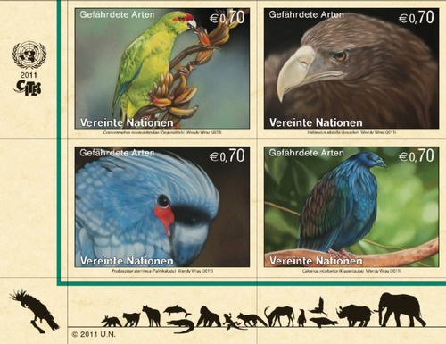 UNV 501-4 .70e 2011 Endangered Species Inscription Block #unv501mi