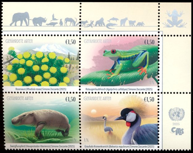 UNV 741-44     1.50�  Endangered Species   Mint NH  Inscription Block of 4 #unv741-44ib