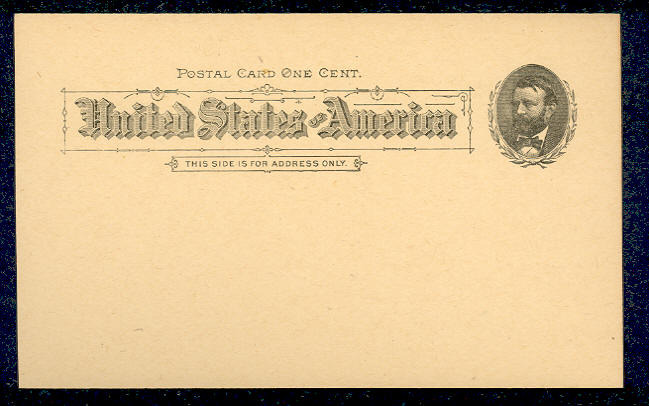 UX 10   1c Grant, black F-VF Mint Postal Card #16567